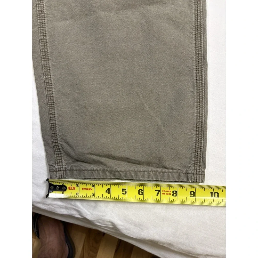 Carhartt B151 LBR Canvas Carpenter Pants Mens 35x32 Light Brown Work Dungaree
